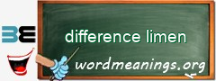 WordMeaning blackboard for difference limen